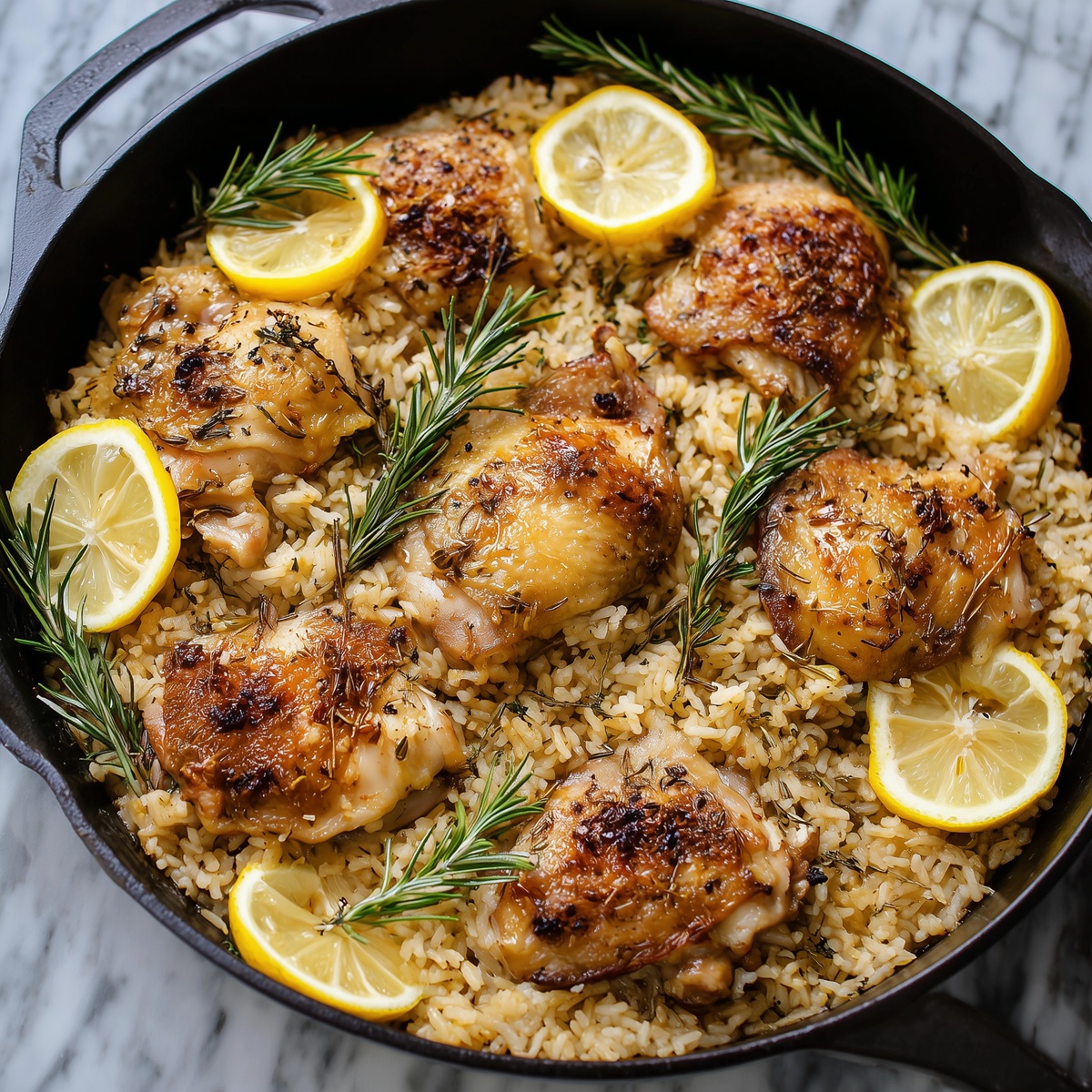 Rosemary lemon chicken and rice