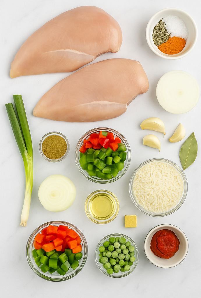 Arroz Con Pollo Colombiano Ingredients