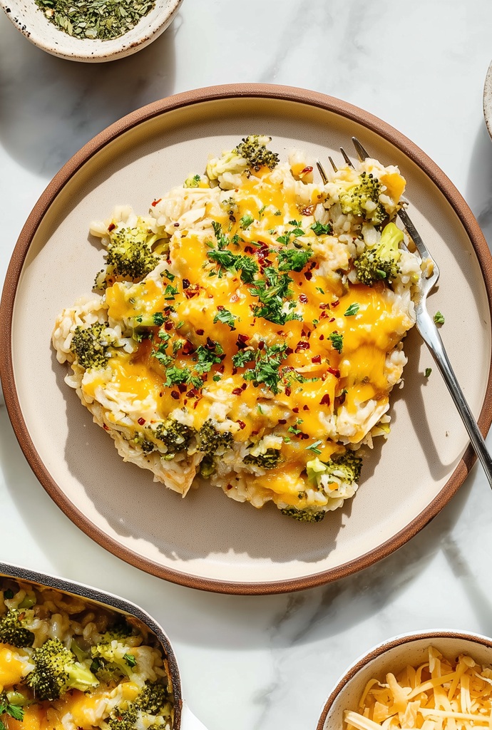 Healthy Chicken Broccoli Rice Casserole Recipe