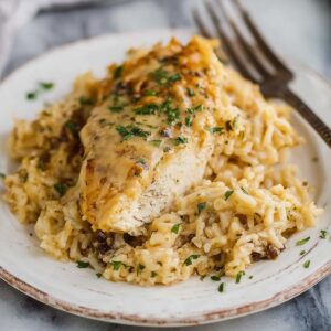 No Peek Chicken and Rice Casserole