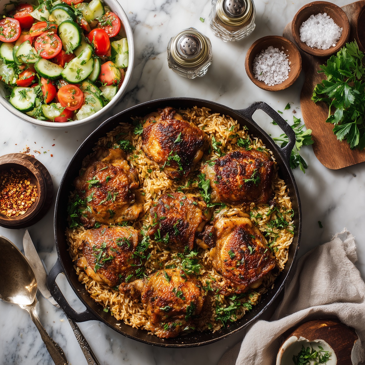 One-Pot Baharat Chicken and Rice
