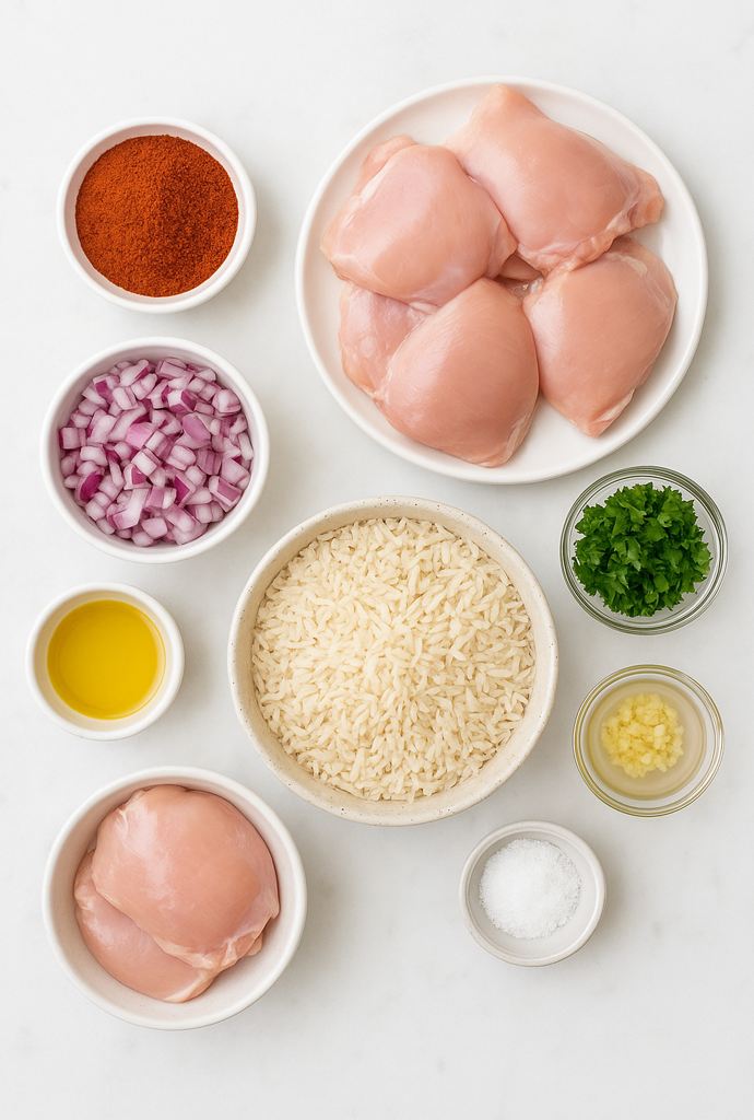 Paprika Chicken and rice Bake Ingredients