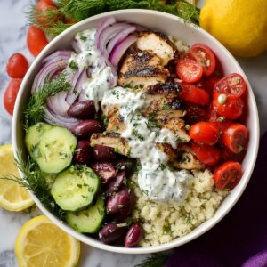 Low Carb Greek Chicken Bowls