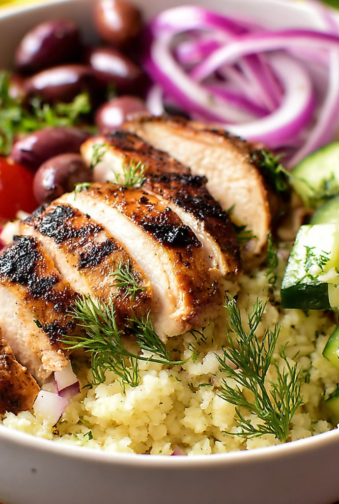 Low Carb Greek Chicken Bowls Recipe