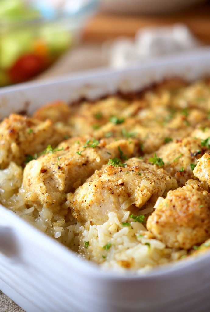 Crowd-Pleasing Baked Chicken and Rice Dish