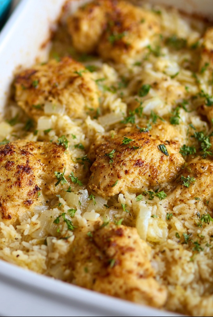 Crowd-Pleasing Baked Chicken and Rice Recipe