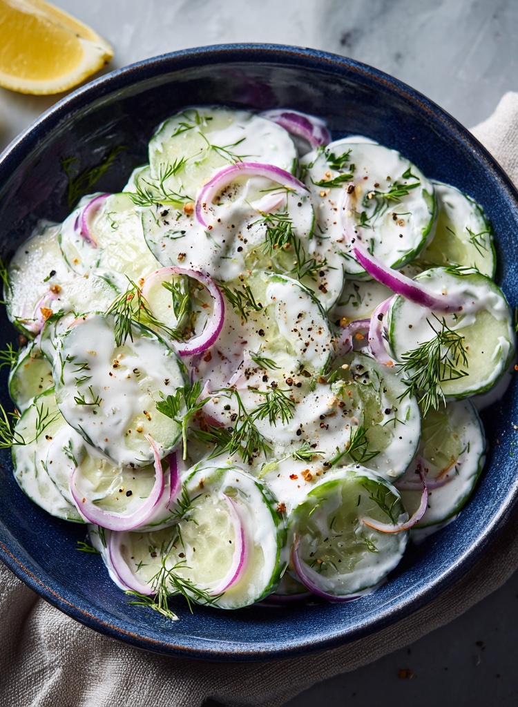 Cucumber Salad with Greek Yogurt Recipe